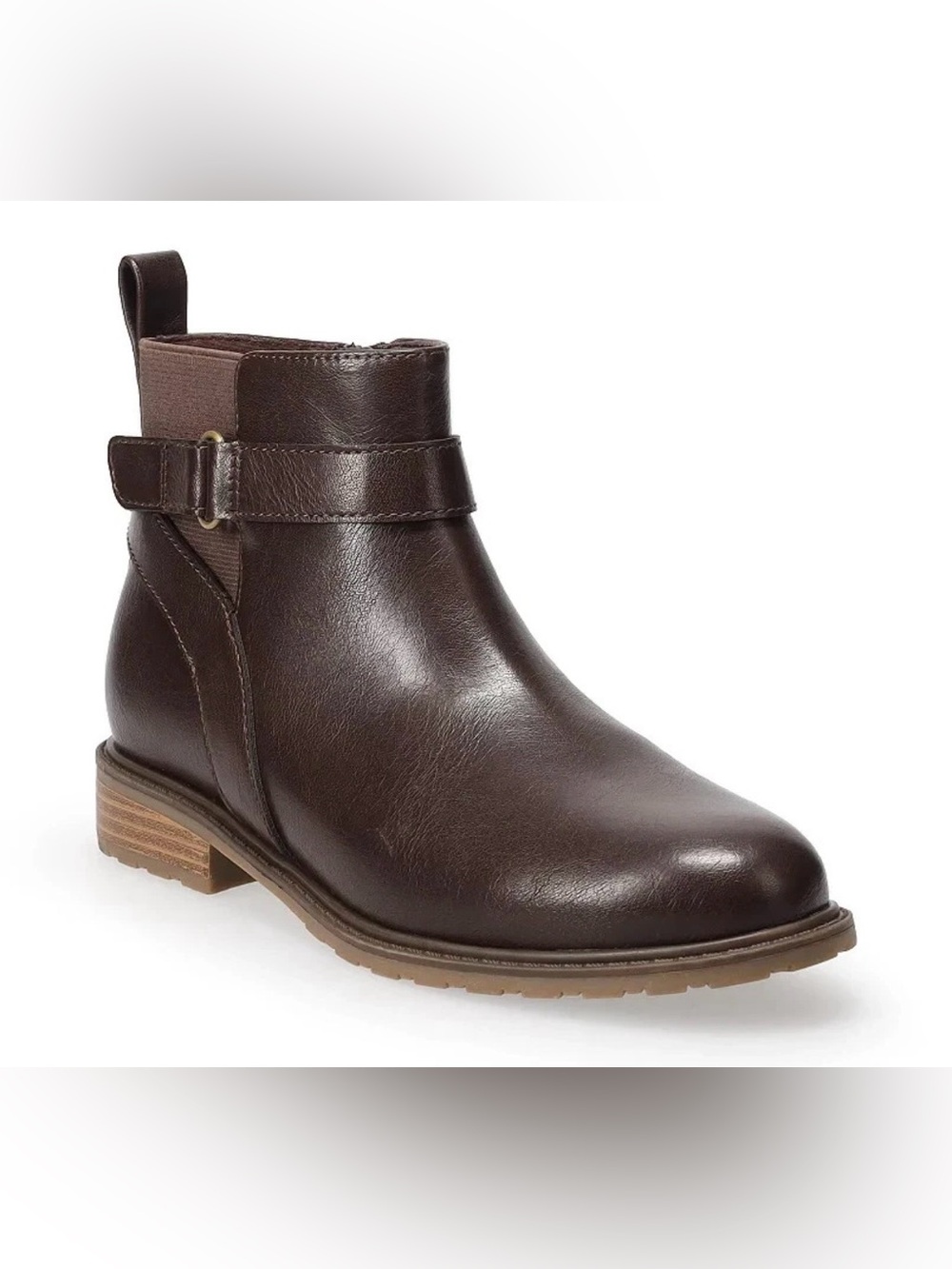 NWOB Sonoma Dark Brown Ankle Boot with Strap Detail Size 7